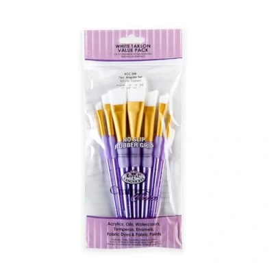 Immagine di Royal and Langnickel RCC 308 Crafter&#039;s Choice Set da 7 pennelli Angular Taklon, colore: Oro