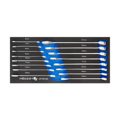 Immagine di Hogert Technik HT7G120 Modulo attrezzi 16 6, 7, 8, 9, 10, 11, 12, 13, 14, 15, 16, 17, 18, 19, 20, 21 Acciaio al cromo vanadio