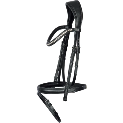 Immagine di Harry&#039;s Horse Briglia Nero morbida Shetland / Argento