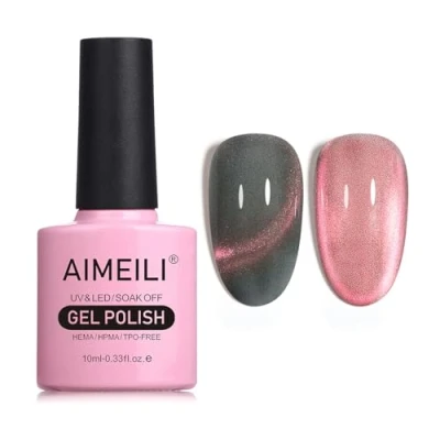 Immagine di AIMEILI 10ML Cat Eye Nail Gel Polish Smalto per Unghie in UV LED Soak Off Manicure Colorati Smalti Semipermente Magnetico 742