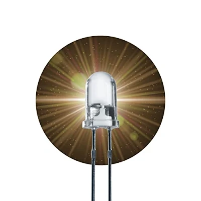 Immagine di Lumetheus LED 5 mm colore bianco caldo 10000 mcd 20 pezzi diodi luminosi circa 3 V diodo 2 pin alloggiamento trasparente