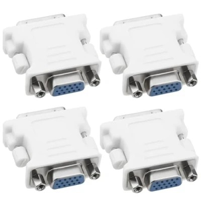 Immagine di Create idea 4 Pezzi Adattatore Scheda Grafica DVI 24 + 1 A VGA Convertitore Porta Maschio Femmina Per Monitor Proiettore Portatile
