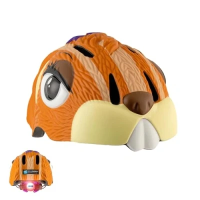 Immagine di Crazy Safety Casco per Bici Bambini 2 7 Anni, Ideale Bicicletta, Skateboard, Monopattino, Pattini a Rotelle Caschetto da 3D Regolabile 49 55 cm (Scoiattolo Marrone)