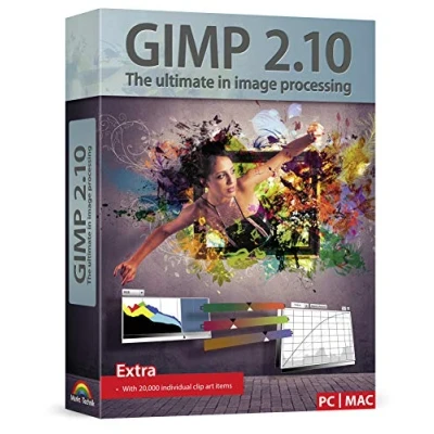 Immagine di GIMP 2.10 Graphic Design &amp; Image Editing Software this version includes additional resources 20,000 clip arts, tech support, instruction manual for Windows 11 / 10 8 7 Vista XP and MAC