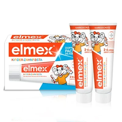 Immagine di elmex Dentifricio per bambini 2 6 anni x 50 ml pulizia dei denti adatta ai una protezione efficace della carie con fluoruro di ammina un triplo meccanismo