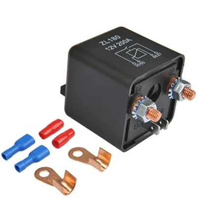 Immagine di Relè automobilistico ZL180 12 V 200 A, A Automotive Truck 4 Pin Heavy Duty Split Charge con 2 di impronta e terminali (1 set)