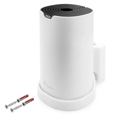 Immagine di Supporto da parete adatto per TP Link AC1900 Deco S7 WLAN Router 3 pezzi con gestione dei cavi