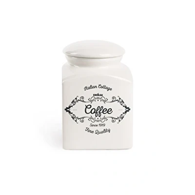 Immagine di Excelsa Fine Quality Barattolo caffè, Ceramica, Bianco Avorio, capacità: ml.700
