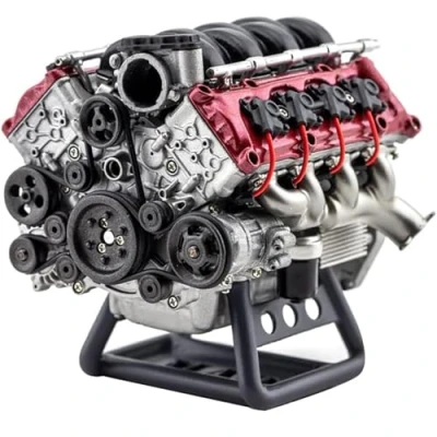 Immagine di VITIWEDTY Motore Kit V8, Modello V8 Funzionante, Compatibile con Il di Auto Ax90104 Scx10ⅱ Capra Vs4 10 PRO Ultra