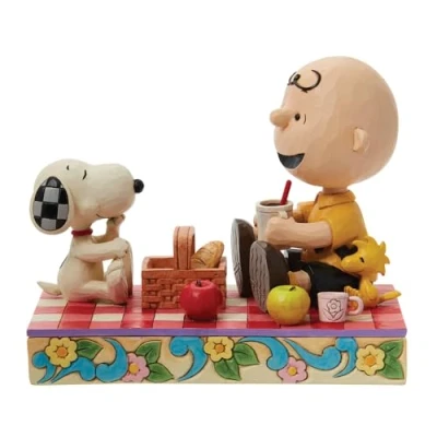 Immagine di Enesco Peanuts by Jim Shore Snoopy, Woodstock e Charlie Brown, statuetta da picnic