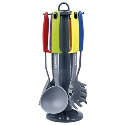 Immagine di Alpina Set di Utensili da Cucina in Nylon, 7 Pezzi, Multi Coloured, 6 unità