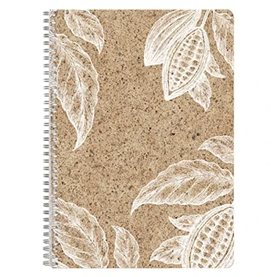 Immagine di Clairefontaine 83544C Un quaderno a spirale con copertina in carta base di gusci cacao A4 21x29.7 cm 148 pagine righe margini avorio 90 g 3 design, consegna casuale