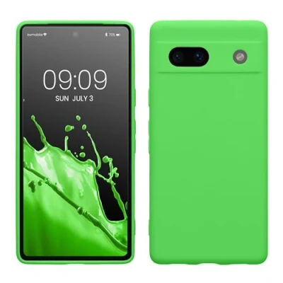 Immagine di kwmobile Custodia Compatibile con Google Pixel 7a Cover Back Case per Smartphone in Silicone TPU Protezione Gommata verde lime