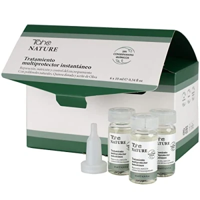 Immagine di Tahe Nature Trattamento per capelli multiprotettivo istantaneo che ripara, nutre e controlla l&#039;effetto crespo, 6 x 10 ml