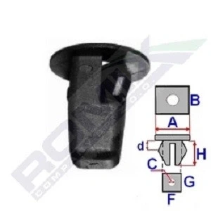 Immagine di ROMIX B21006 Clip, Fregio/Modanatura protettiva TOYOTA: Yaris III Hatchback, I Hatchback