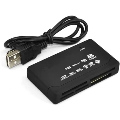 Immagine di Ziyan All in ONE USB 2.0 7 1, lettore di schede memoria USB, CF/SD/xD/MS/SDHC, memoria, multiple, adattatore