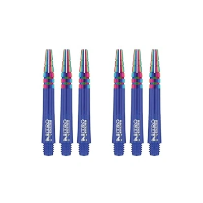 Immagine di RED DRAGON Nitrotech Ionic Alberi Freccette Aste Corti Blu 2 Set per Confezione (6 in Totale)