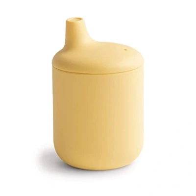 Immagine di mushie Tazza con Becco Sippy Cup Silicone Senza BPA, per Bambini &amp; neonata a Partire Dai 6 Mesi Attrezzatura Originale Sicura, di Alta Qualità e Durevole Ragazze (Pale Daffodil)