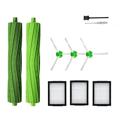 Immagine di Accessori di ricambio per aspirapolvere iRobot Roomba i7 i6 i8 i3 i4 i1 e5 e6 I e J Series Include 1 spazzola in gomma multi superficie 3 filtri spazzole laterali