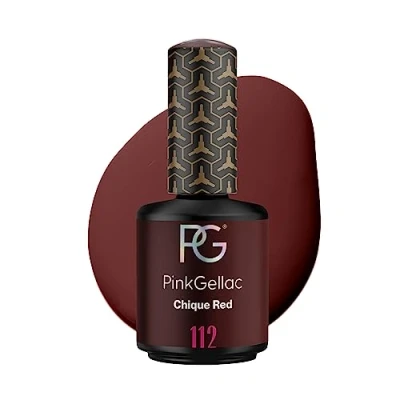 Immagine di Pink Gellac UV gel nail polish 112 Chique red 15 ml Shellac Gelnagellack for lamp simple application paint made in holland