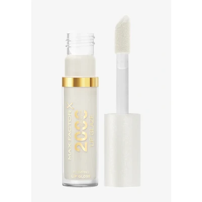 Immagine di Max Factor 2000 Calorie Lip Glaze, brillante gloss colorato, arricchito da un complesso nutriente con Acido Ialuronico e Squalane, formula vegana, 000, Melting Ice, 4,4 ml