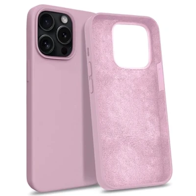Immagine di MyGadget Cover per iPhone 15 Pro Max Custodia Antiurto in Silicone Morbido Case con 3 Strati TPU Ultra Resistente Protezione Antigraffio Rosa