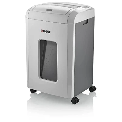 Immagine di Dahle ShredMATIC 150 Distruggidocumenti Autofeed (150 fogli, P 4, taglio a particelle, senza olio e manutenzione, alimentatore automatico di carta grigio chiaro/grigio polvere
