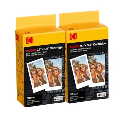 Immagine di KODAK 4PASS 5,3 x 8,6 cm Cartuccia di pellicola (60 fogli) per Mini 2 Retro e Shot