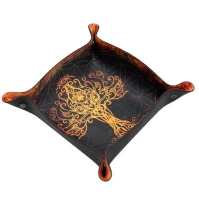 Immagine di Vassoio di dadi per giochi da tavolo e RPG Libro delle meraviglie, Giocatore rotoli, Ashes Reborn Albero mitico
