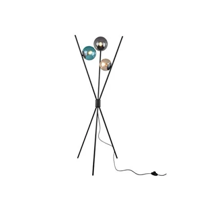 Immagine di Trio Leuchten Lampada da tavolo tripode stino Design Acciaio,Vetro Argento Oblungo Max. 3 x 28