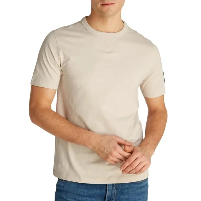 Immagine di Calvin Klein Jeans Badge Regular TEE Tshirt basic, Uomo, Taglia: Medium, Oatmeal