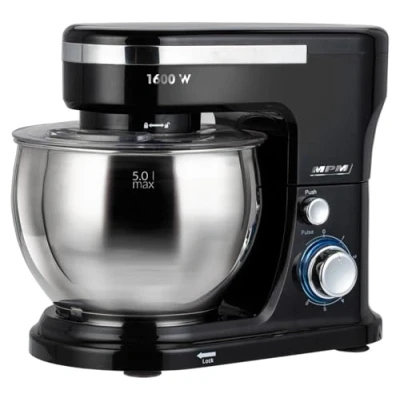 Immagine di MPM robot da cucina planetario con 2 ciotole 4 e 5 litri 1600 W nero