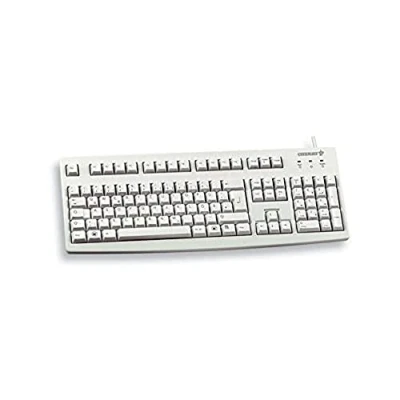 Immagine di CHERRY G83 6104, layout internazionale, tastiera QWERTY, cablata, azionamento dei tasti piacevolmente morbido, compatto, durevole, riciclabile, grigio chiaro