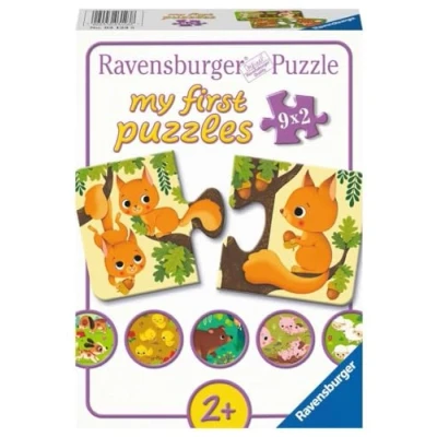 Immagine di Ravensburger Tiere Animali 9 x 2 Pezzi My First Puzzle per Bambini a Partire dai Anni, Multicolore, 03123