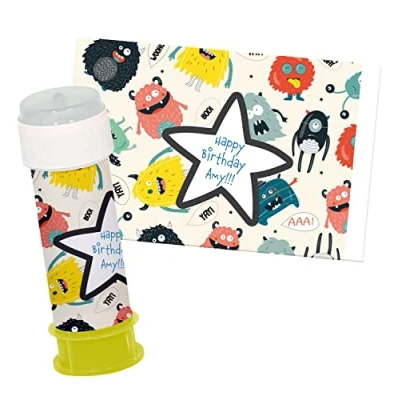 Immagine di Folat 68358 Bolla che soffia Etichetta Monster Bash 6 pezzi, Multicolore