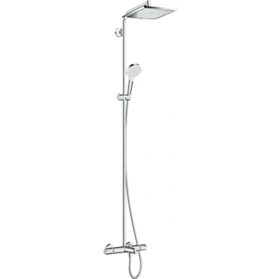 Immagine di hansgrohe Crometta E Colonna doccia 240 1 getto con termostatico vasca, cromo, 27298000