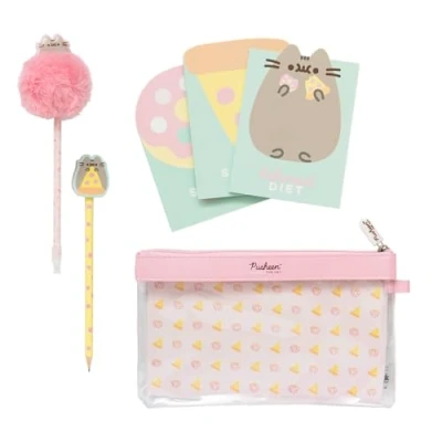 Immagine di Grupo Erik Set cancelleria Pusheen Foodie Collection, scuola divertente, include astuccio con bloc notes, penna, matita, gomma per cancellare e 3 notes