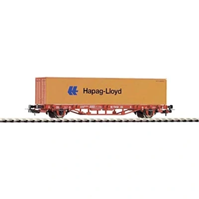 Immagine di Piko H0 57700 Carro porta container in scala Hapag Lloyd di DB Cargo