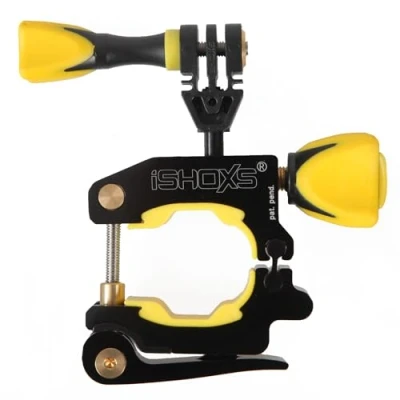 Immagine di iSHOXS ProMount Basic supporto per telecamera adatto GoPro con sistema di sfere 3D in alluminio 6061 ad alta resistenza, campo fissaggio da 20 a 32 mm, negro
