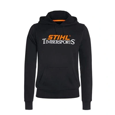 Immagine di Stihl Felpa con Cappuccio Hoodie TIMBERSPORTS, Colore Nero, 100% Cotone (M)