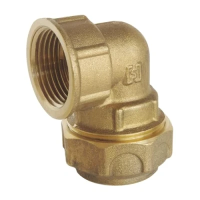 Immagine di SOMATHERM per VOI gomito femminile in ottone D25 tubo PE F20 / 27 bloccaggio esterno