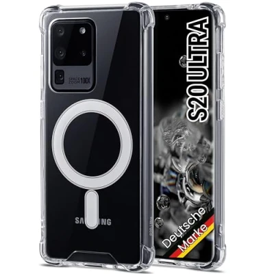 Immagine di JProtect Custodia magnetica per Samsung Galaxy S20 Ultra MagSafe Custodia/antiurto Trasparente/Trasparente