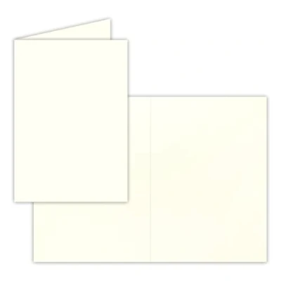 Immagine di biglietti pieghevoli DIN A5 bianco naturale 10 pezzi d&#039;invito menù libretto della chiesa vuoto 14,8 x 21 cm FarbenFroh di Gustav Neuser