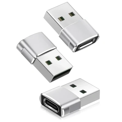 Immagine di BASESAILOR Adattatore da USB C A 3 Pezzi,Tipo Femmina Maschio Convertitore per Apple iWatch s10,iPhone 16 15 Pro max,iPad 11 12.9 Generazione,Samsung Galaxy M11 M12 M21 M22 M31 M32 M51 M52