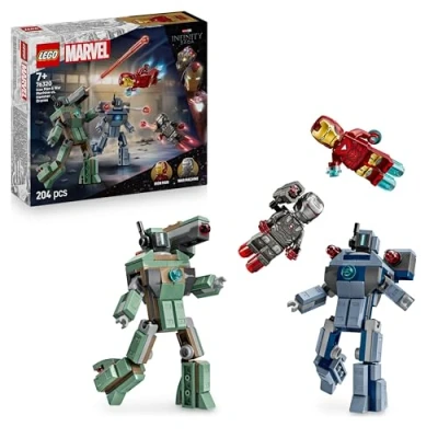 Immagine di Iron Man e War Machine contro i droni di Hammer