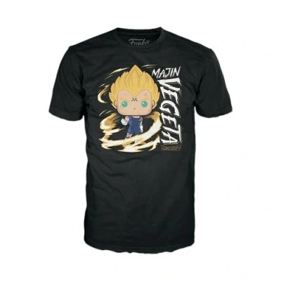 Immagine di Funko Pop! &amp; Tee: DBZ Majin Vegeta Glow in The Dark Extra Large (XL) Dragon Ball T Shirt, Maglietta Vestiti a Maniche Corte con Figura Vinile da Collezione Idea Regalo Giocattoli
