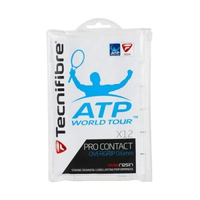 Immagine di Tecnifibre PRO Contact ATP 0126220139200000 Nastri per Impugnatura Racchetta, 12 pz, Colore: Bianco