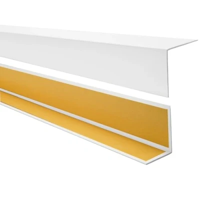 Immagine di Quest Profilo angolare in PVC, autoadesivo, protezione per gli angoli, listello angolare, 50 x 20 mm, 150 cm, bianco