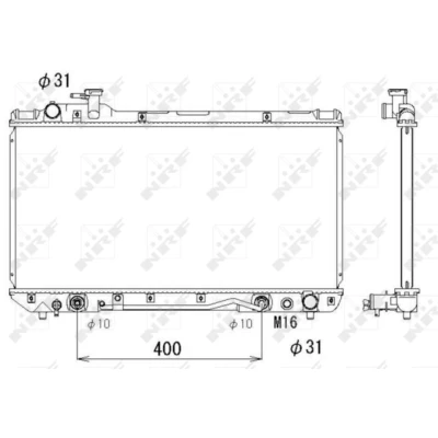 Immagine di NRF 53288 Radiatore motore Alluminio 699 352 27 Alette di raffreddamento saldate TOYOTA: RAV4 I SUV