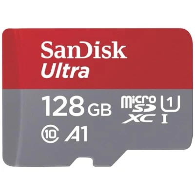 Immagine di SanDisk microSDXC Ultra 128GB (A1/UHS I/Cl.10/140MB/s) + Adapter Scheda 128 GB A1 Application Performance Class, UHS Class 1